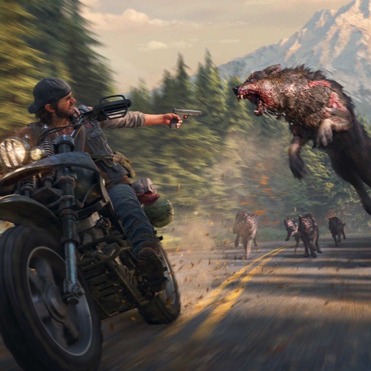 Creepy Creature  Chasing Biker
 Wallpapers