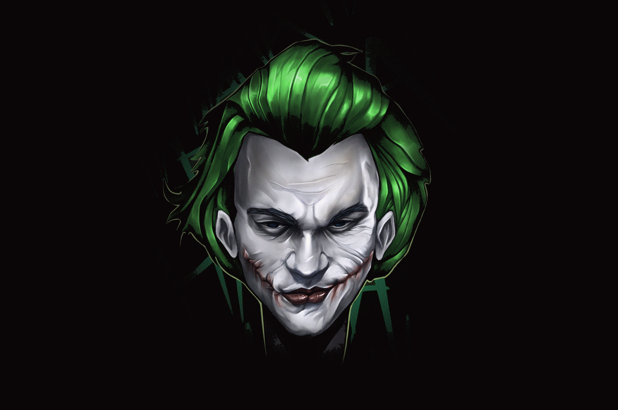 Creepy Joker 2020 Minimal Wallpapers