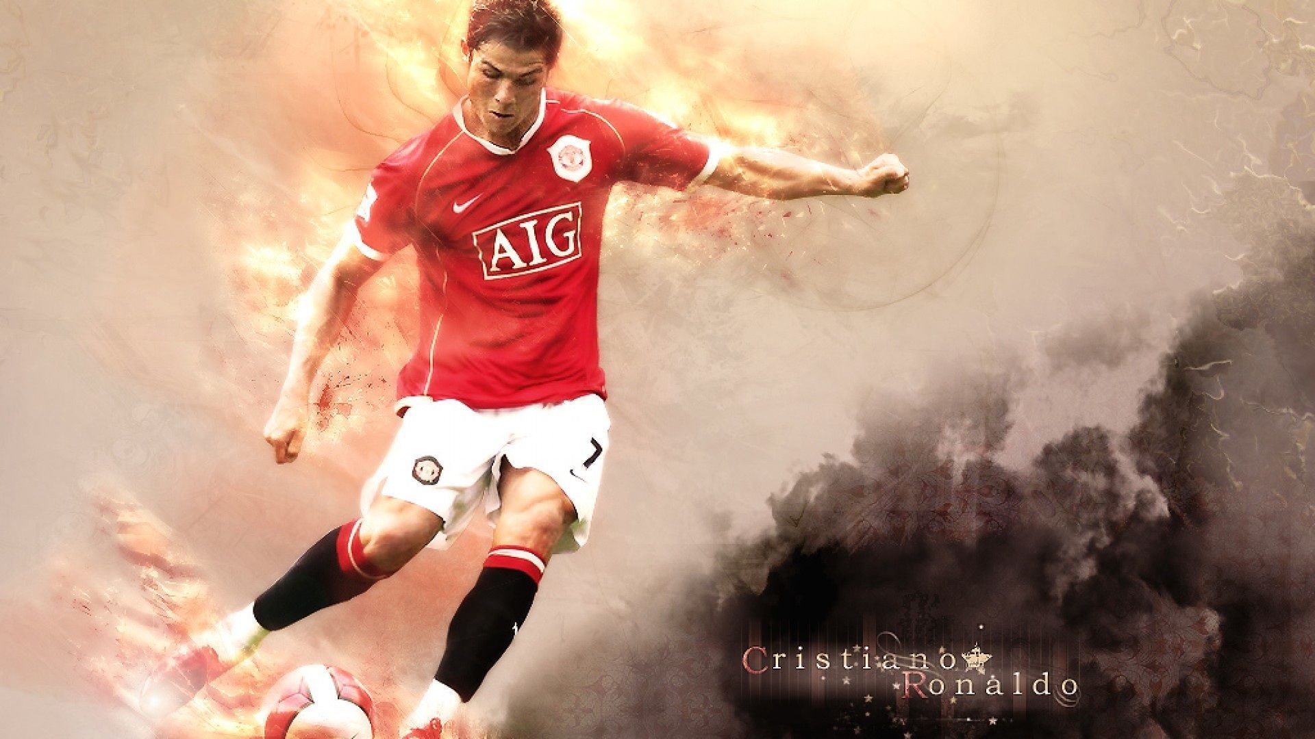 Cristiano Ronaldo Fire Art Wallpapers