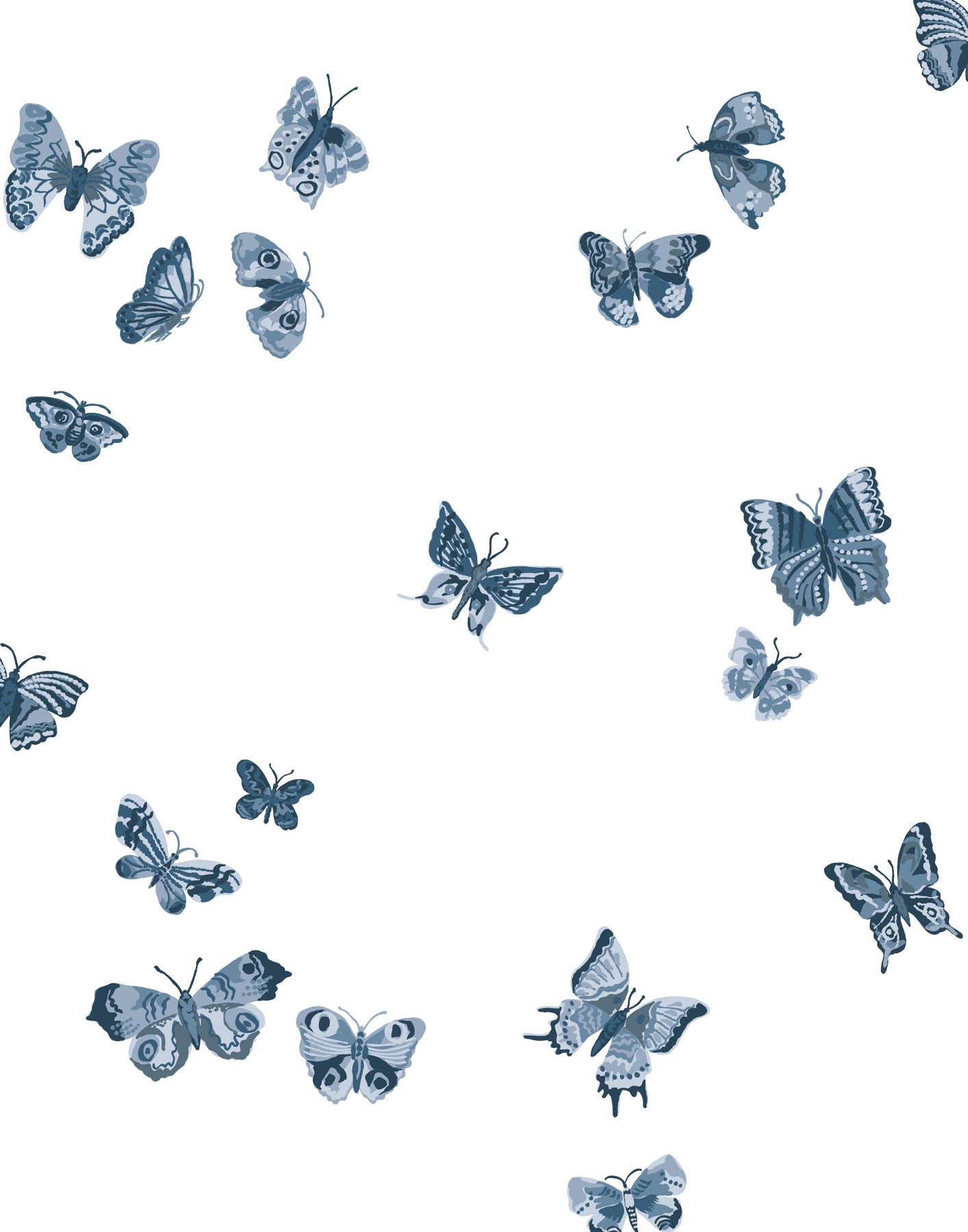 Crystal Blue Glitter Butterfly Wallpapers