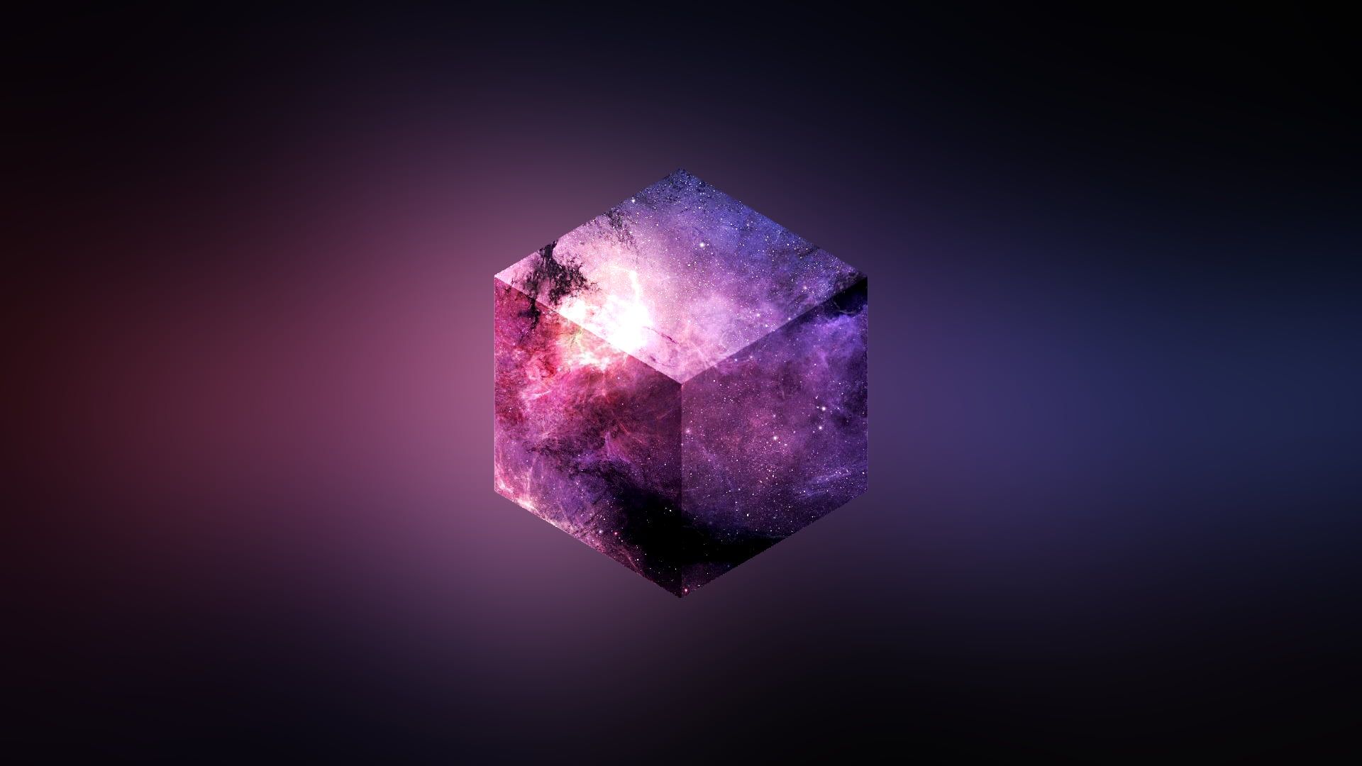 Cube Geometry Gradient Linux Wallpapers