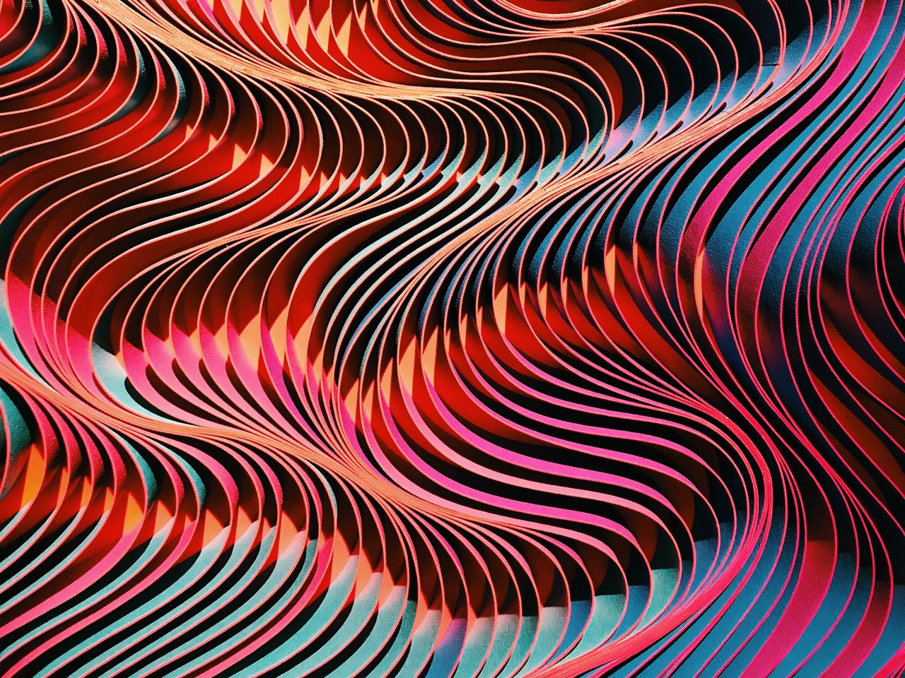 Curvy Colorful Lines Wallpapers