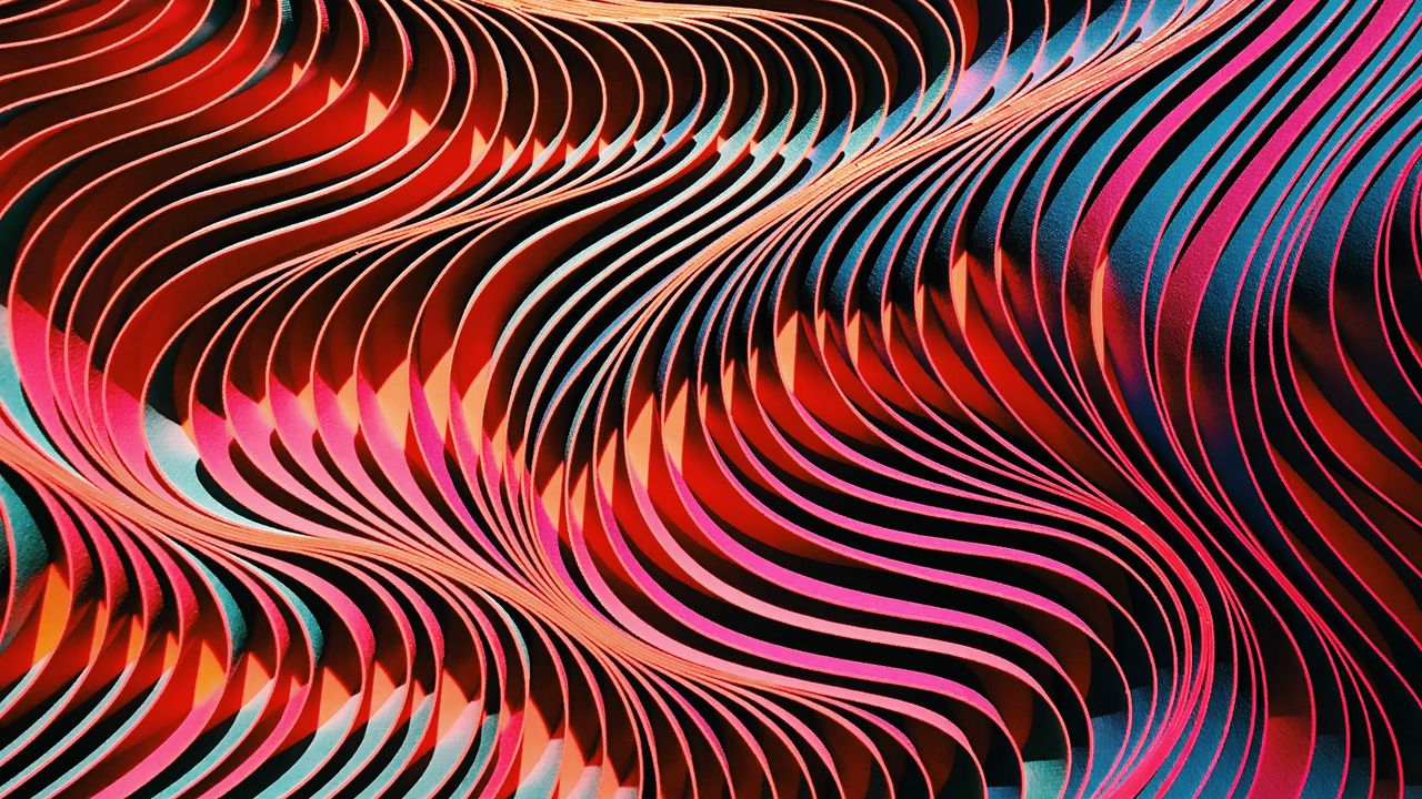 Curvy Colorful Lines Wallpapers