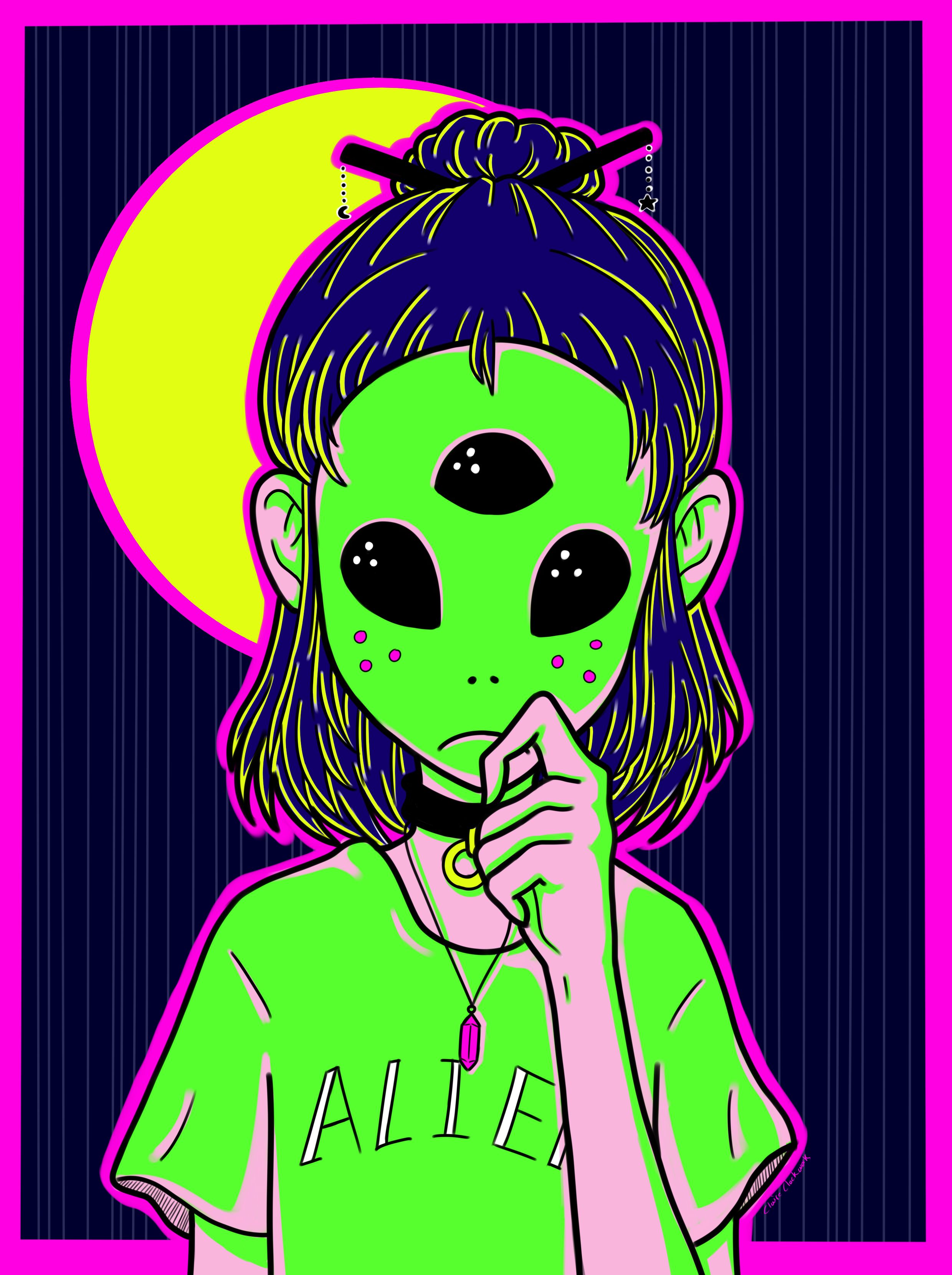 Cute Alien Art Wallpapers