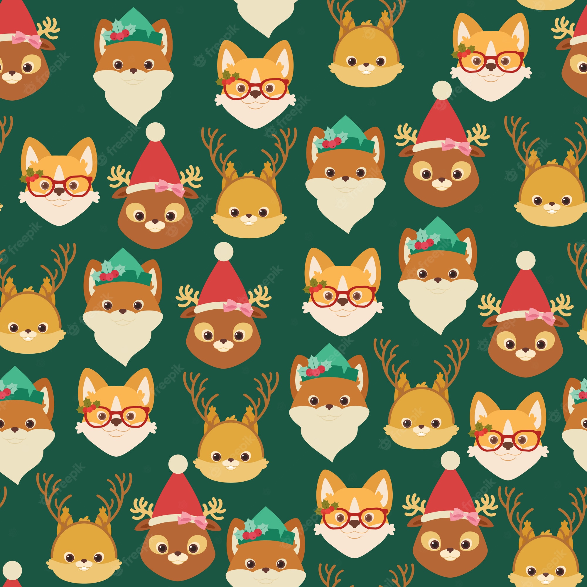Cute Animal Christmas Wallpapers