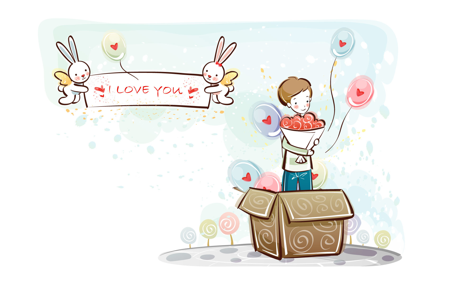 Cute Animated Love Wallpapers Wallpapers