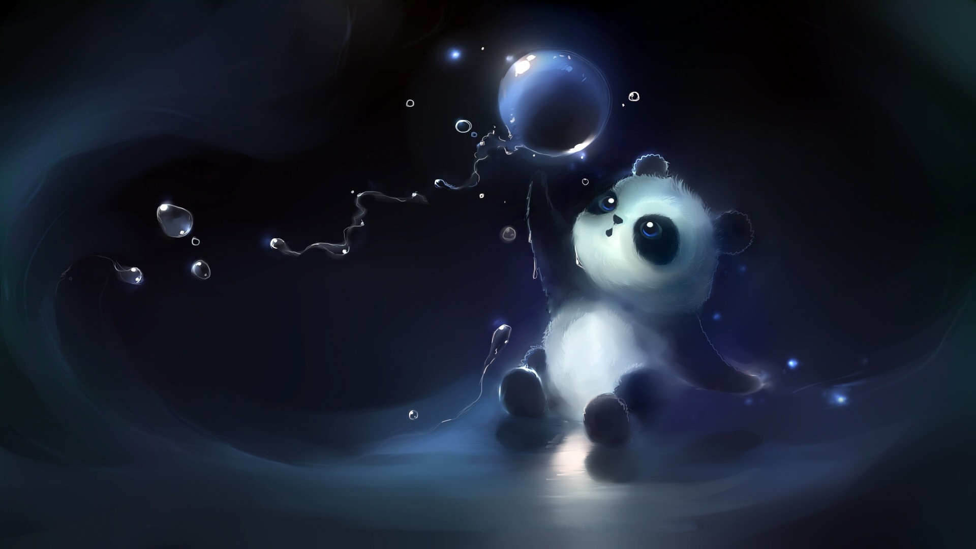 Cute Animated Panda Background