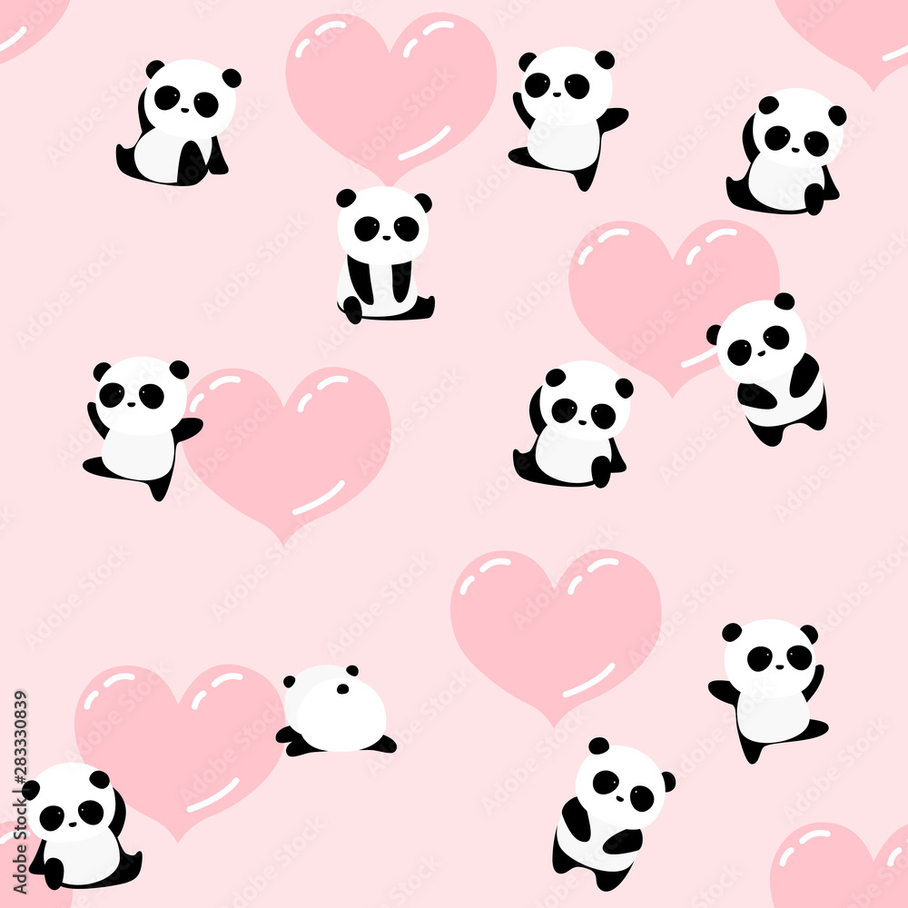 Cute Animated Panda Background