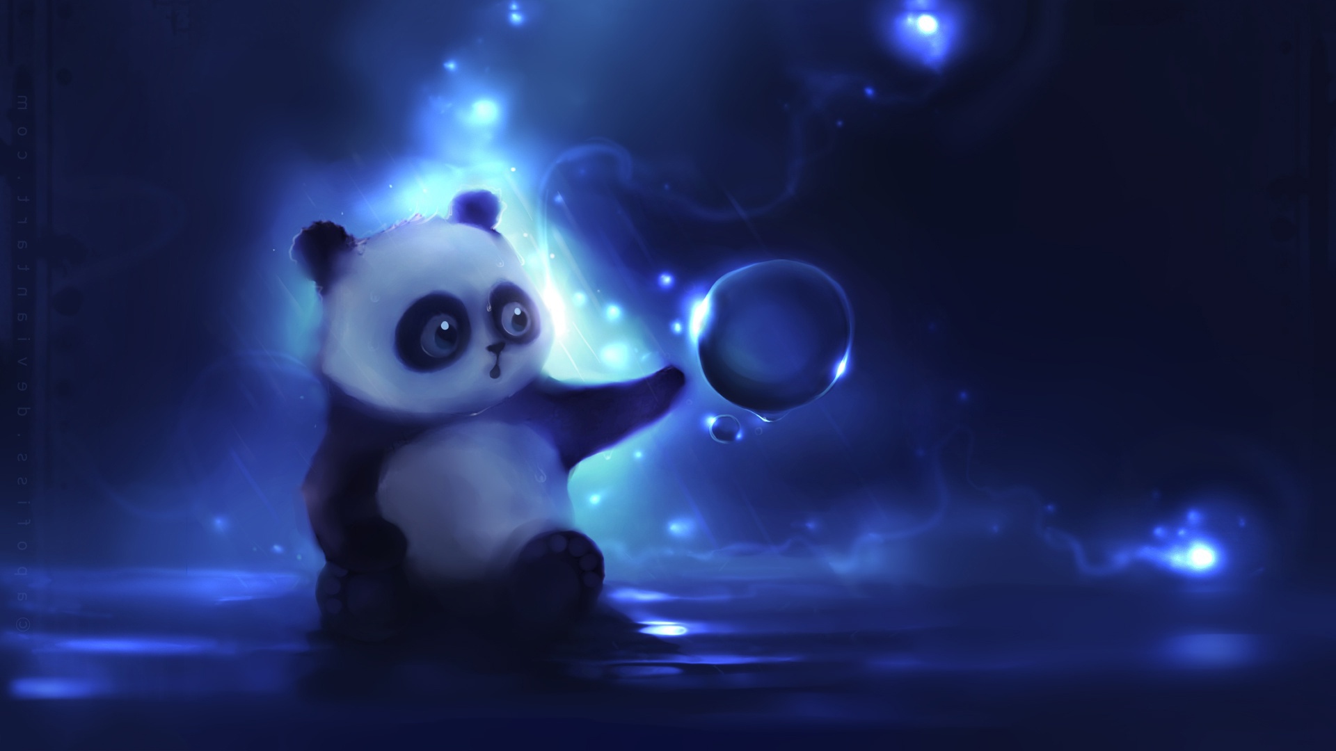 Cute Animated Panda Background