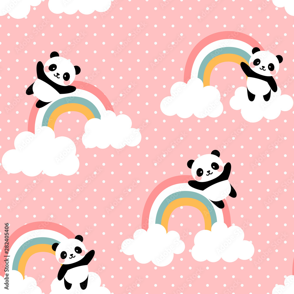 Cute Animated Panda Background