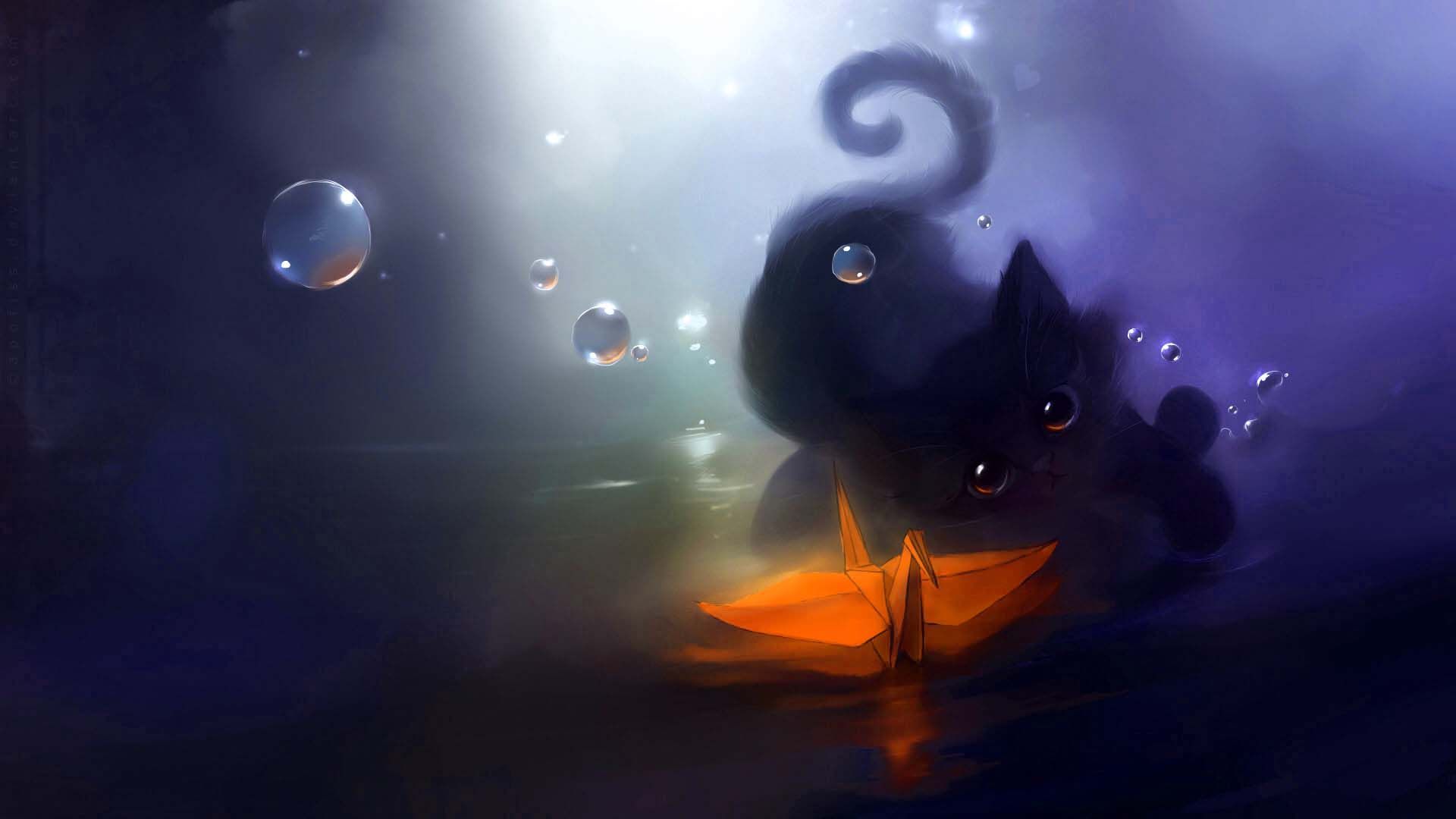 Cute Anime Cat Wallpapers