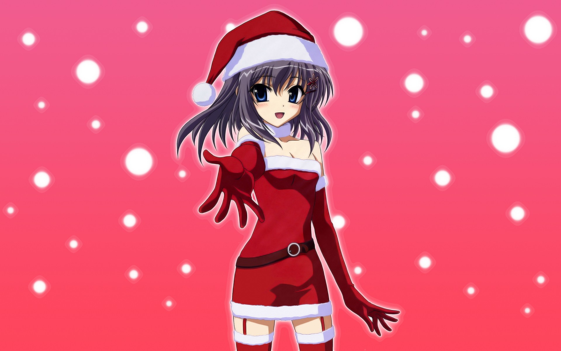 Cute Anime Christmas Girl Wallpapers