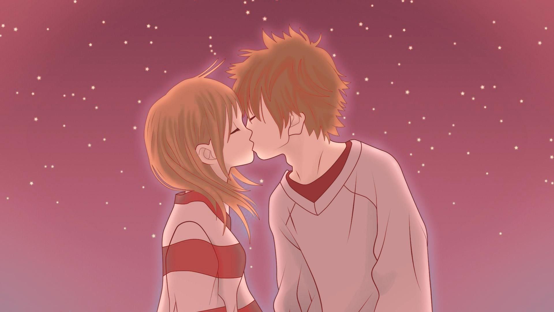 Cute Anime Couple Kissing Wallpapers Wallpapers