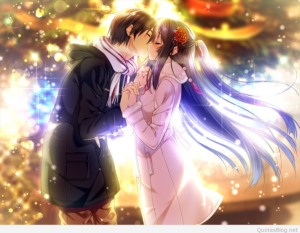 Cute Anime Couple Kissing Wallpapers Wallpapers