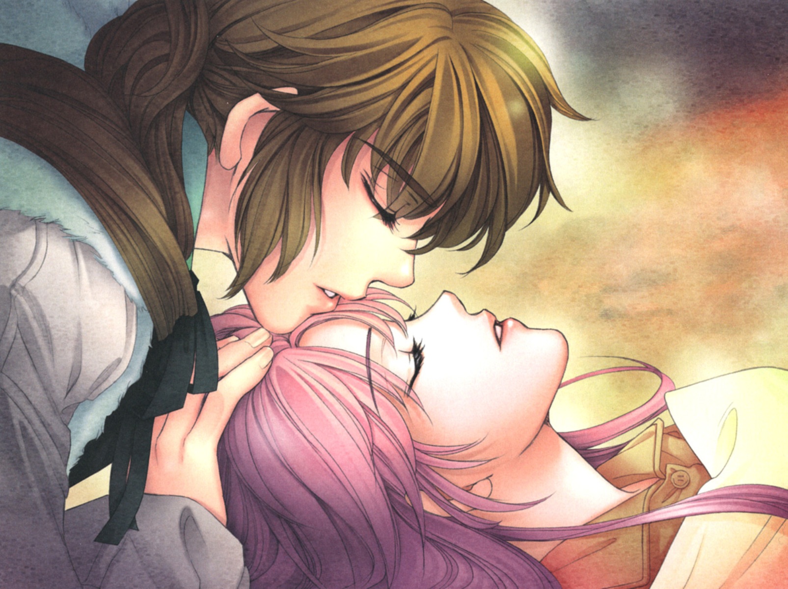 Cute Anime Couple Kissing Wallpapers Wallpapers