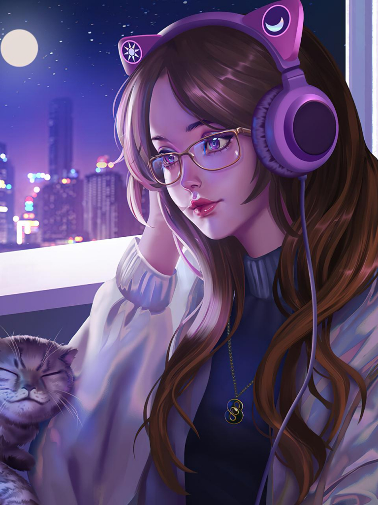 Cute Anime Gamer Girl Wallpapers