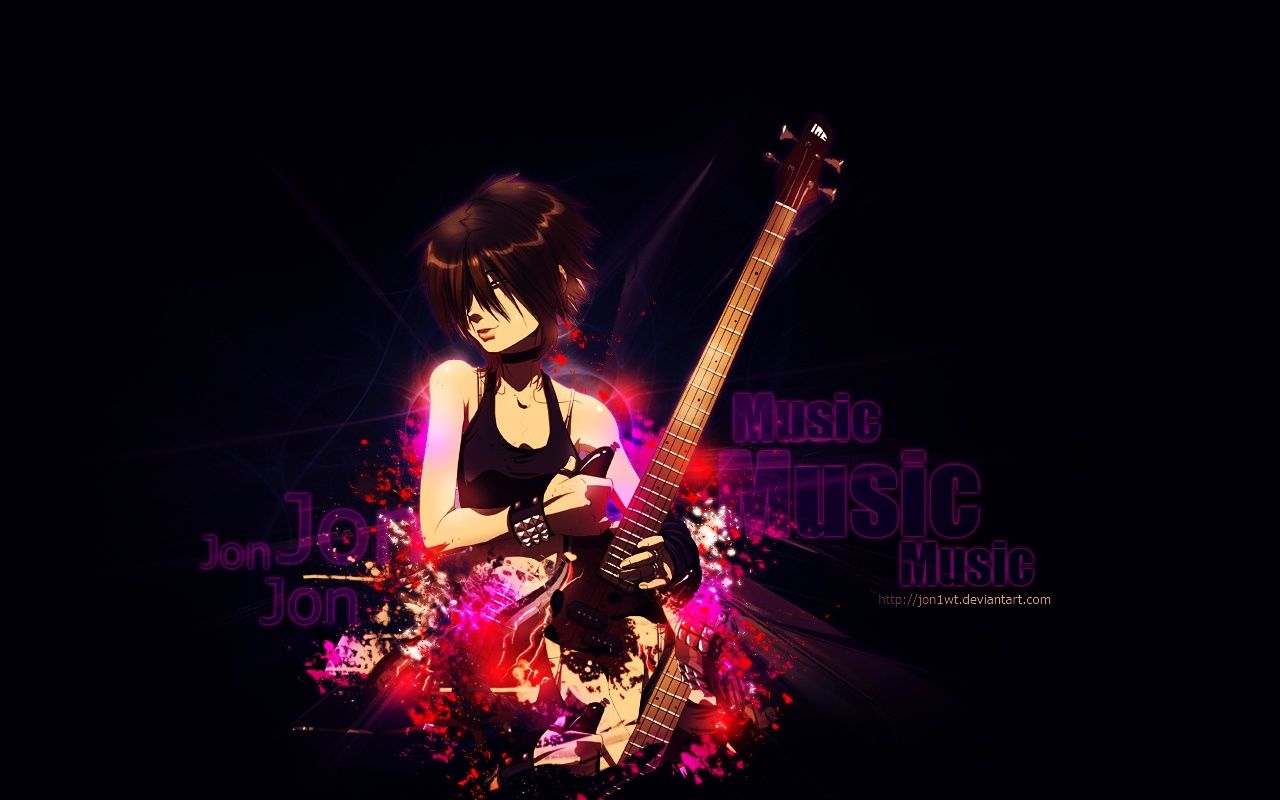 Cute Anime Girl Guitar Wallpapers