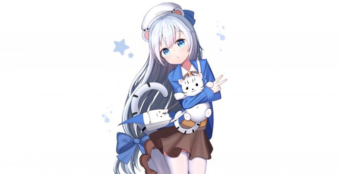 Cute Anime Girl White Hair Wallpapers Wallpapers