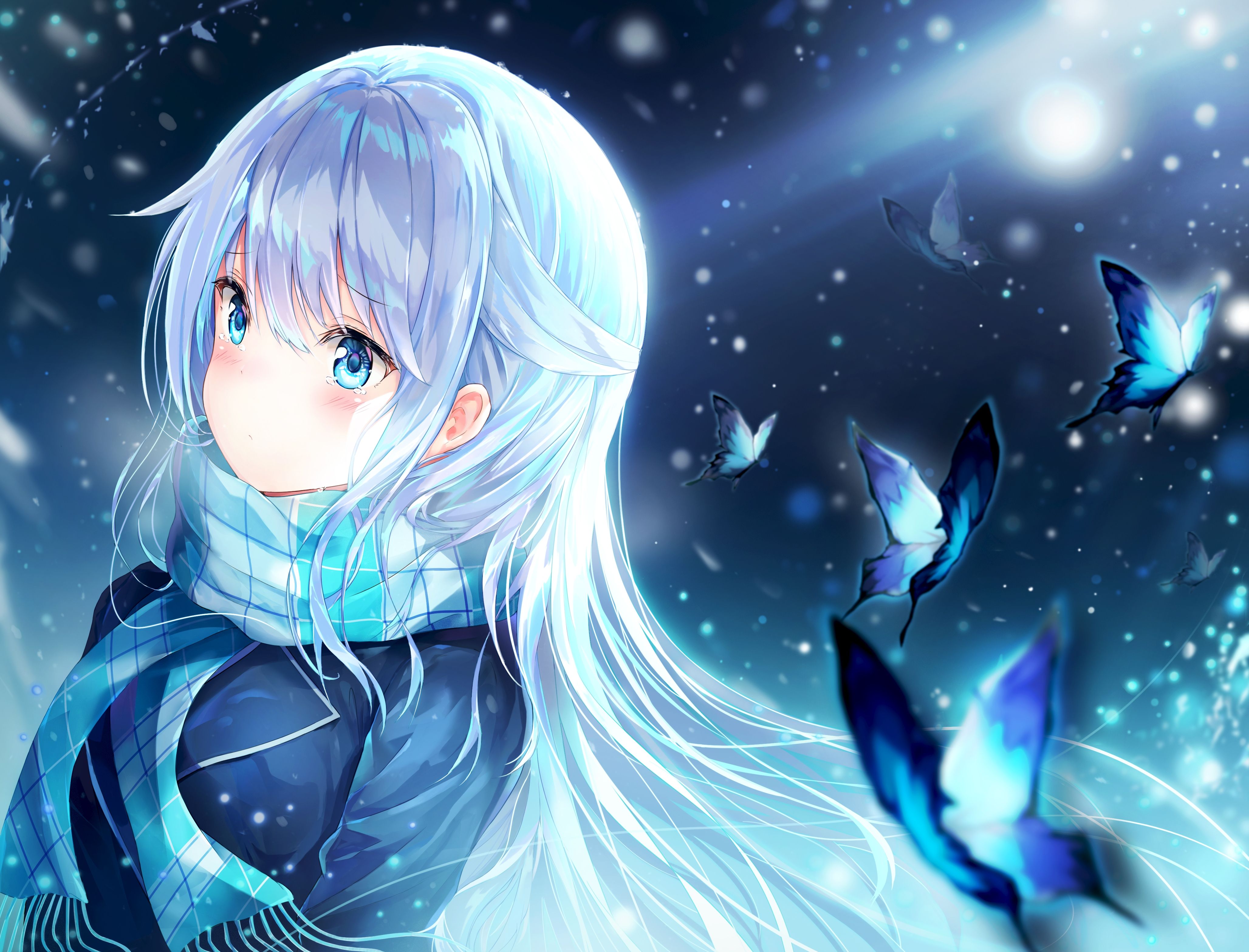 Cute Anime Girl White Hair Wallpapers Wallpapers