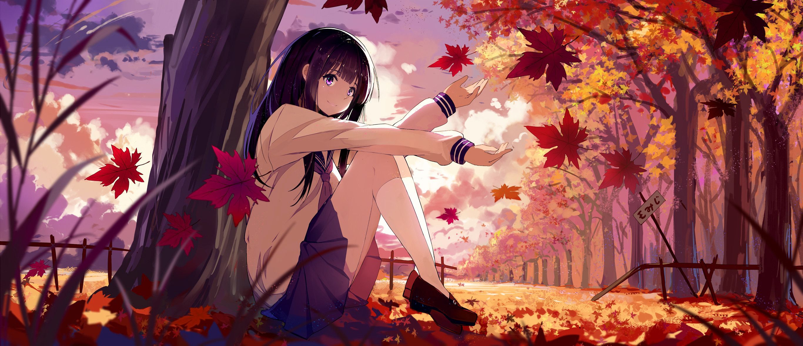 Cute Anime Girls Autumn Wallpapers Wallpapers