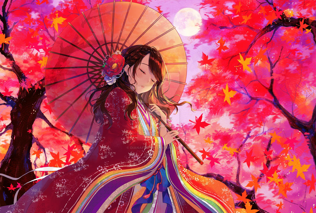 Cute Anime Girls Autumn Wallpapers Wallpapers