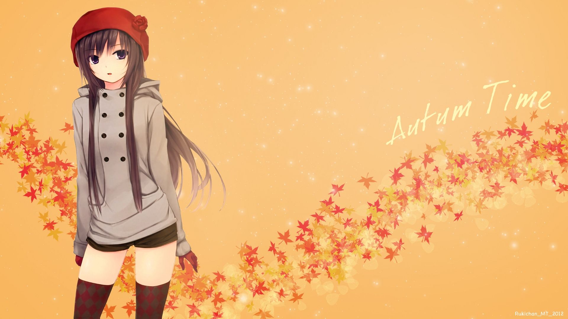 Cute Anime Girls Autumn Wallpapers Wallpapers