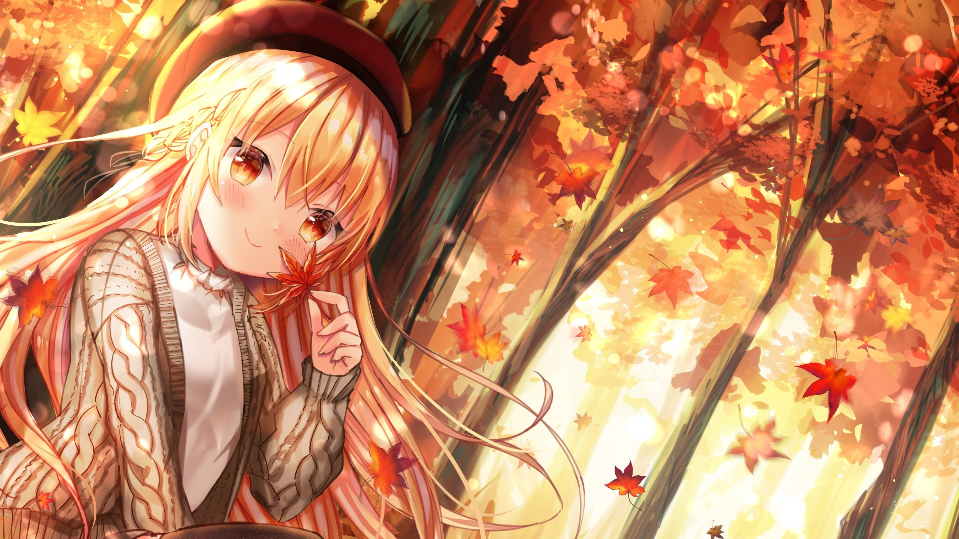 Cute Anime Girls Autumn Wallpapers Wallpapers