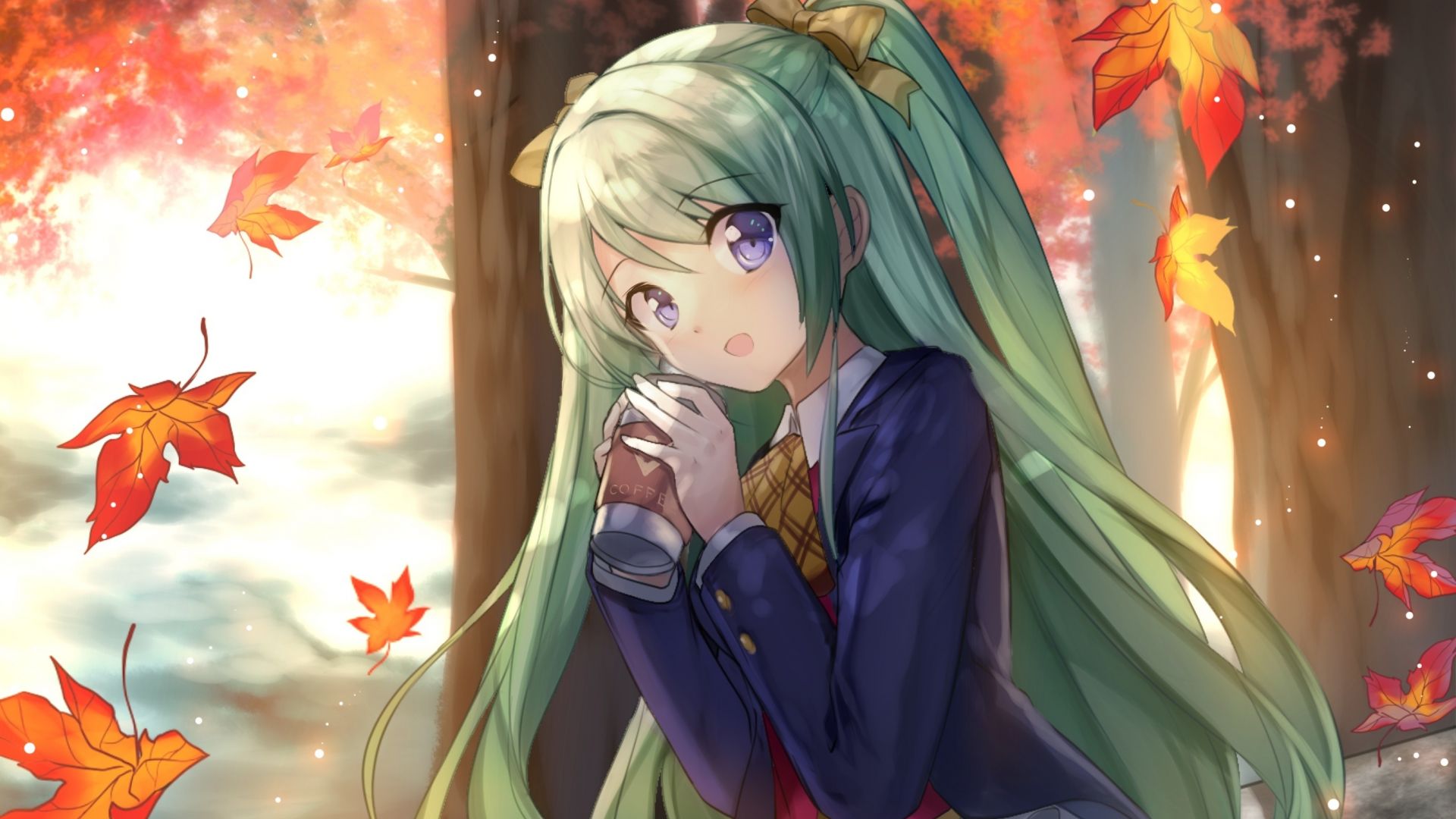 Cute Anime Girls Autumn Wallpapers Wallpapers