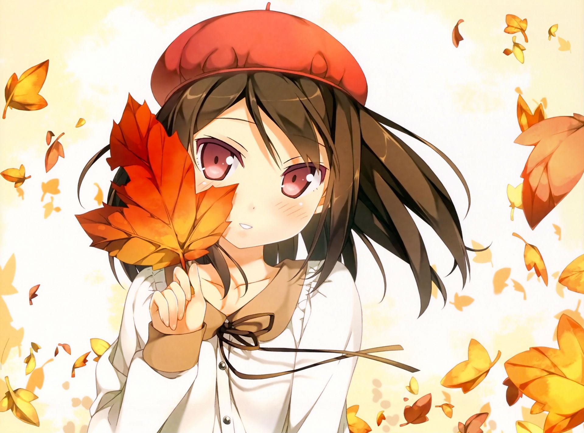 Cute Anime Girls Autumn Wallpapers Wallpapers