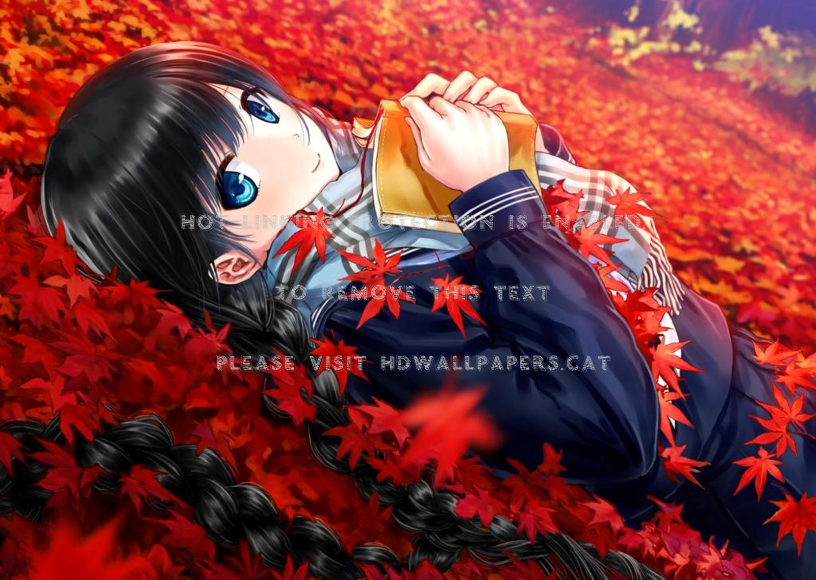 Cute Anime Girls Autumn Wallpapers Wallpapers