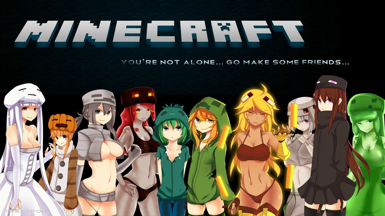 Cute Anime Girls Minecraft Wallpapers Wallpapers