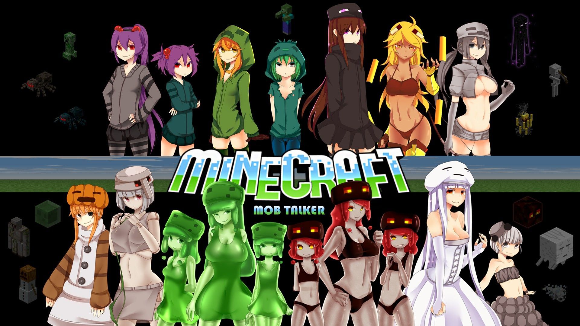 Cute Anime Girls Minecraft Wallpapers Wallpapers