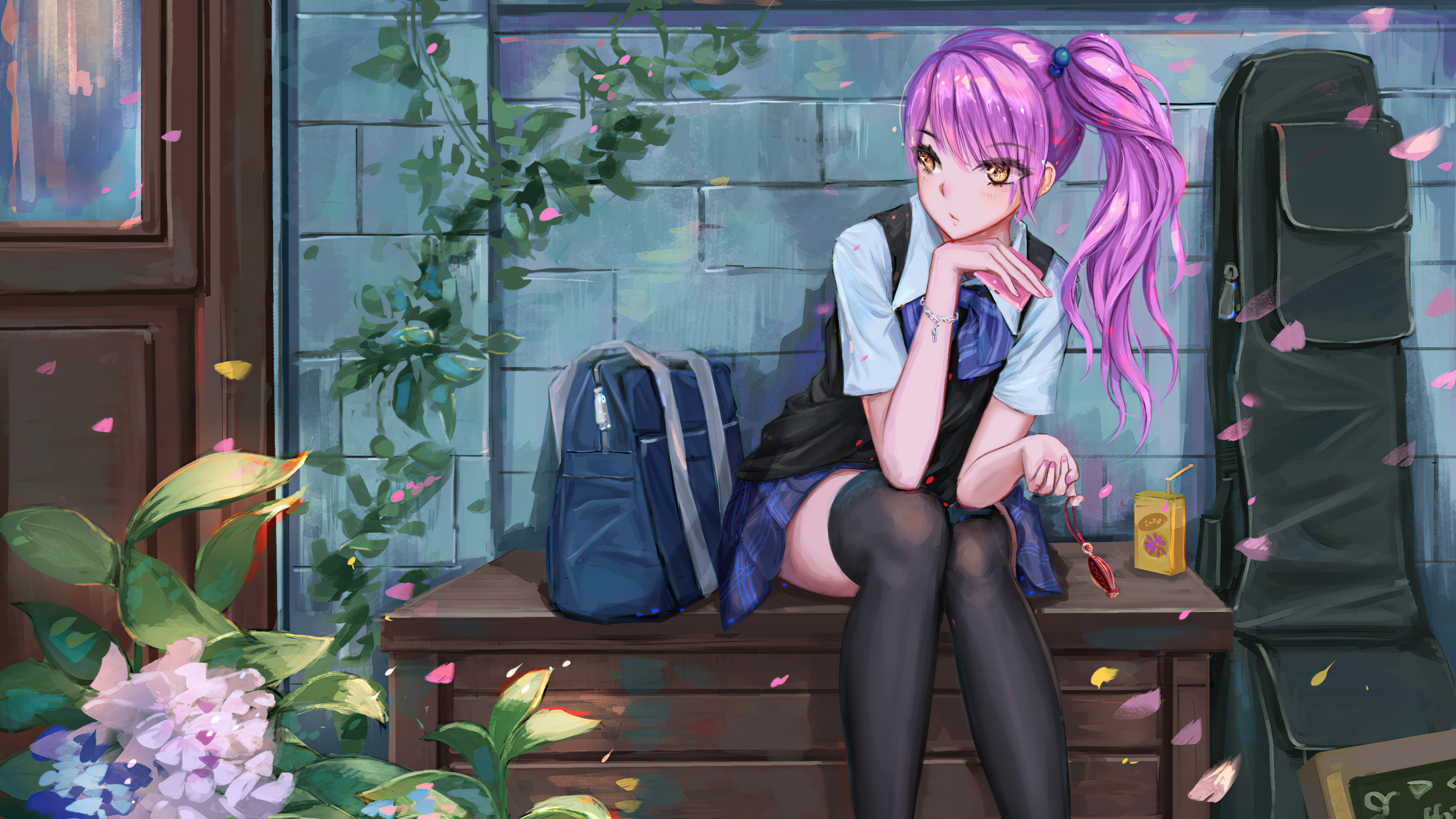 Cute Anime School Girl Wallpapers Wallpapers