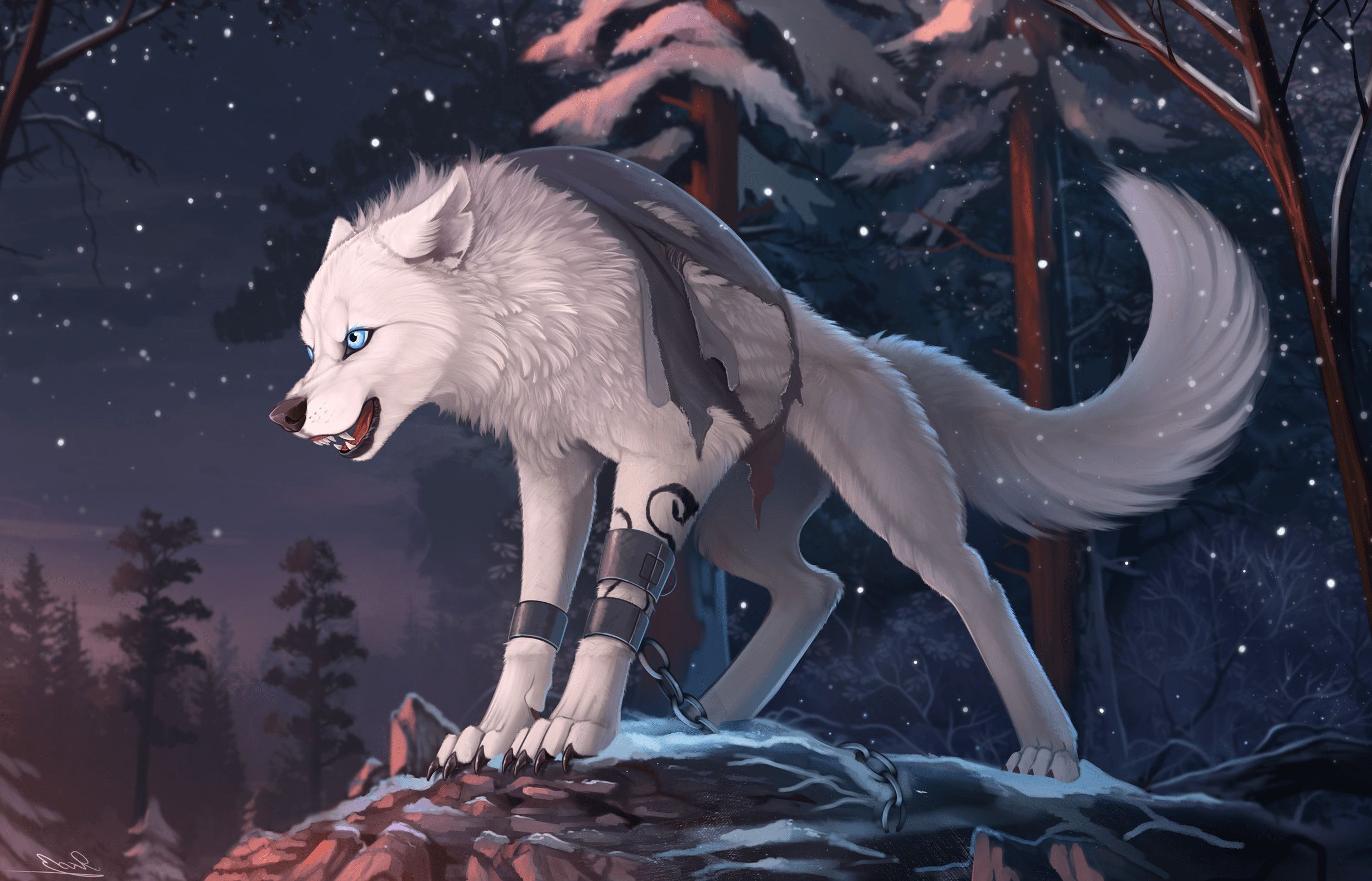 Cute Anime Wolf Wallpapers