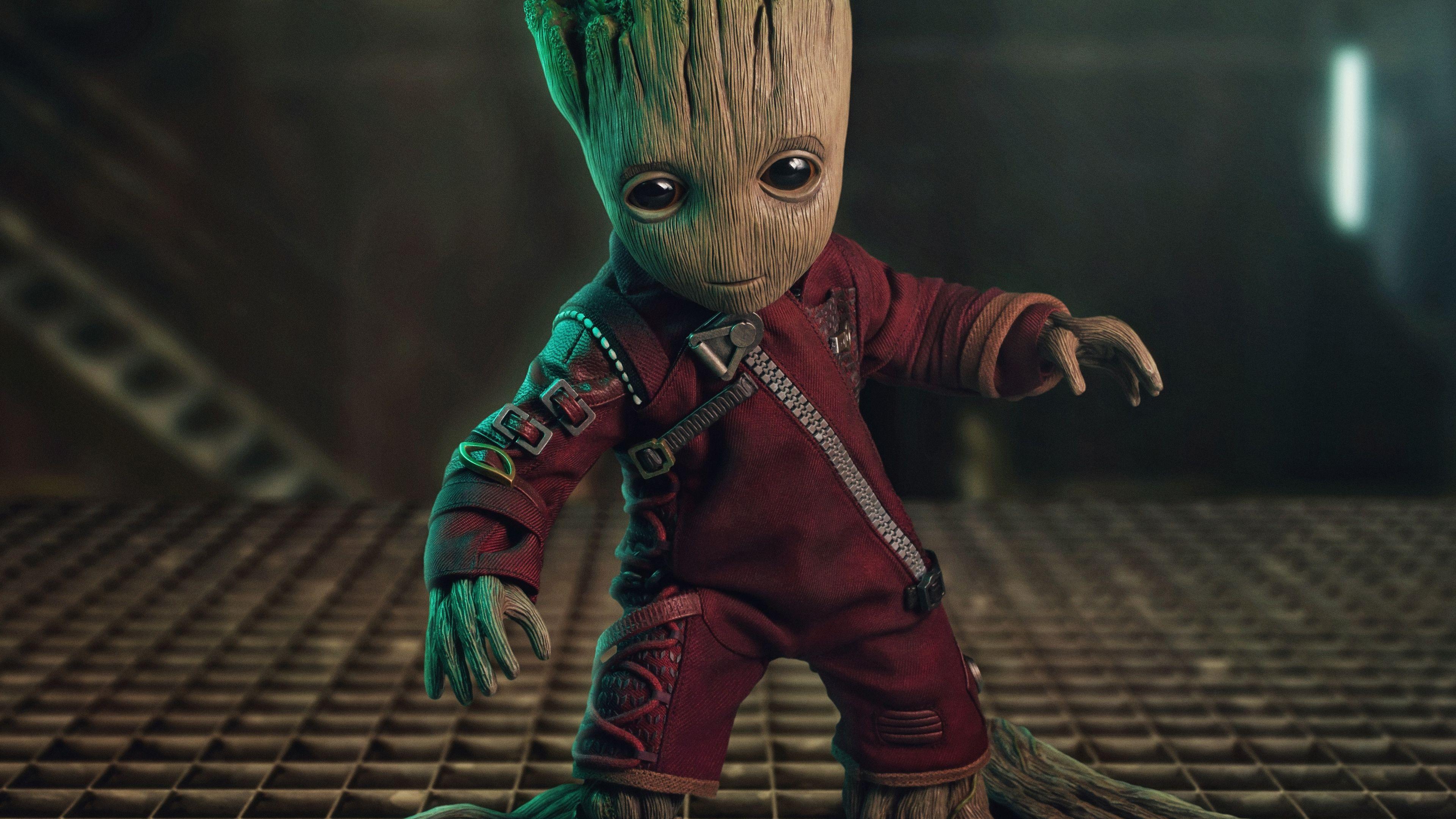 Cute Baby Groot In Guardians Of The Galaxy Wallpapers