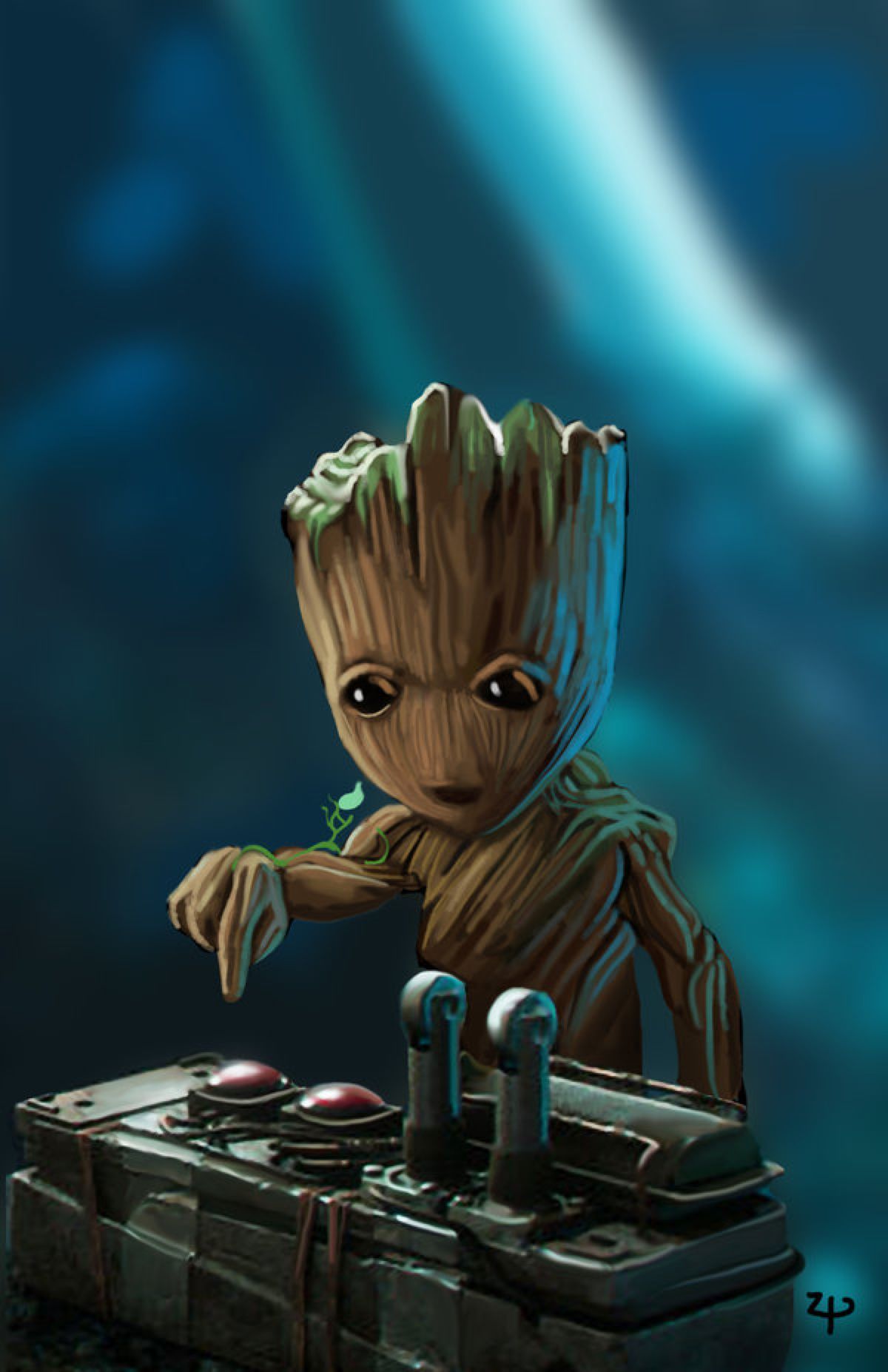 Cute Baby Groot In Guardians Of The Galaxy Wallpapers