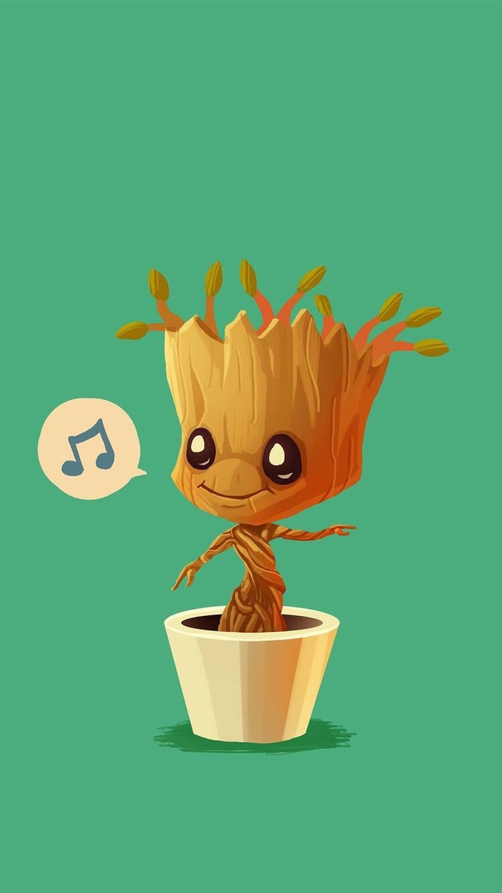 Cute Baby Groot In Guardians Of The Galaxy Wallpapers