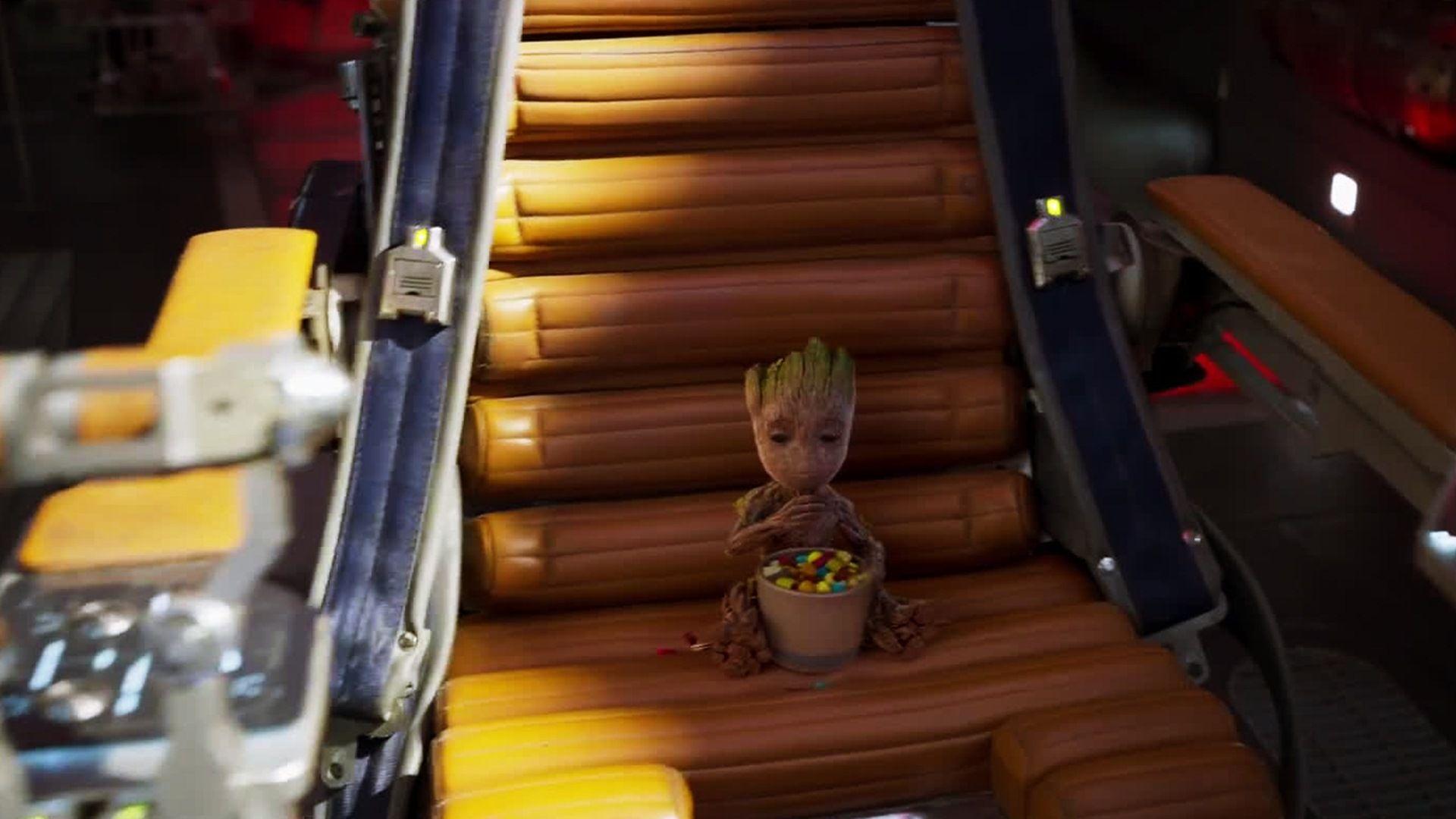 Cute Baby Groot In Guardians Of The Galaxy Wallpapers