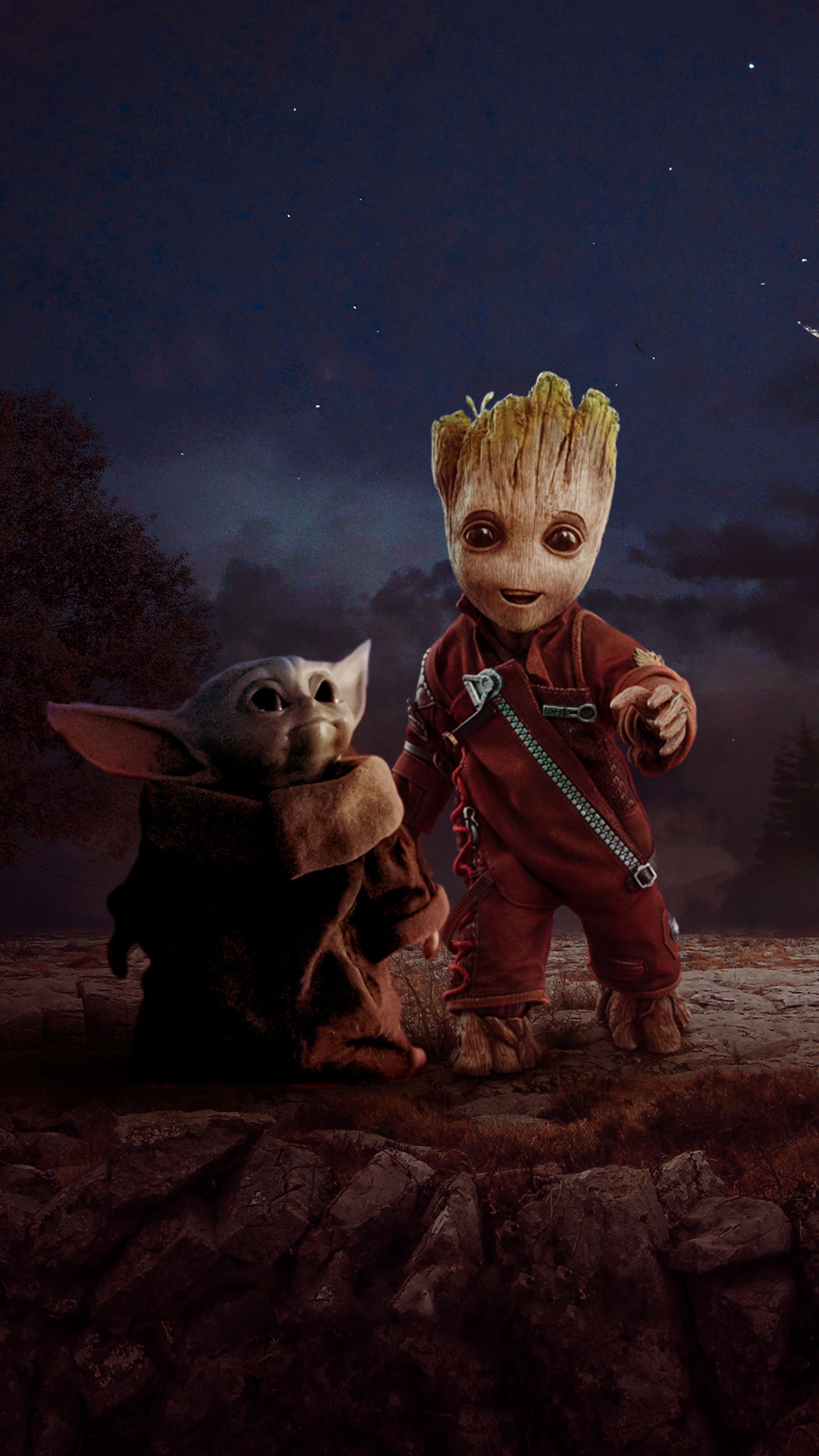 Cute Baby Groot In Suit 4K Wallpapers