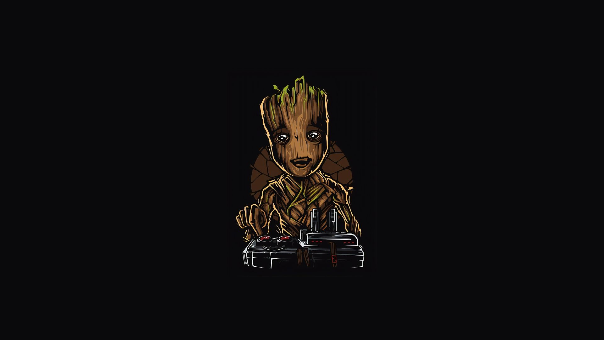 Cute Baby Groot In Suit 4K Wallpapers