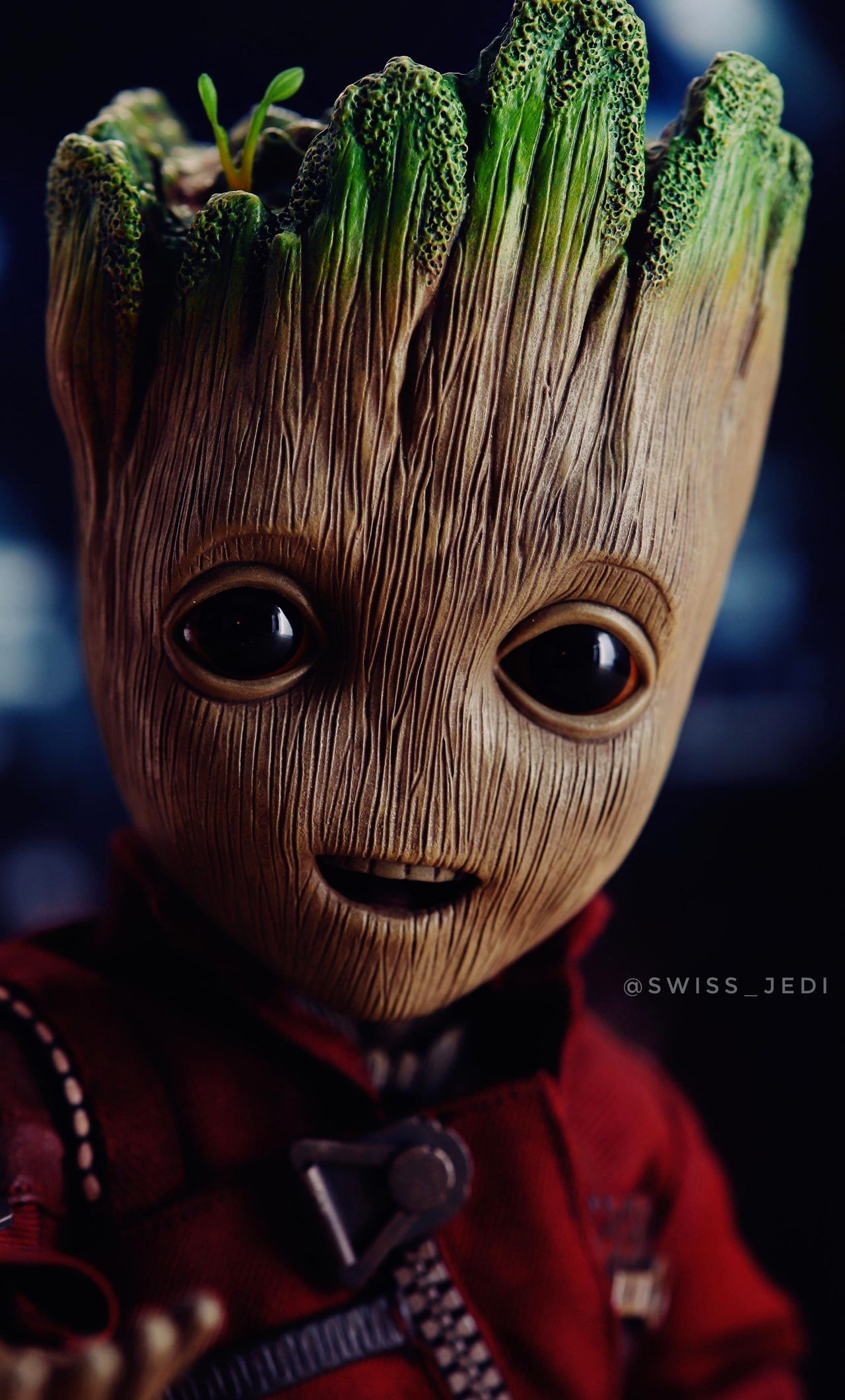 Cute Baby Groot In Suit 4K Wallpapers