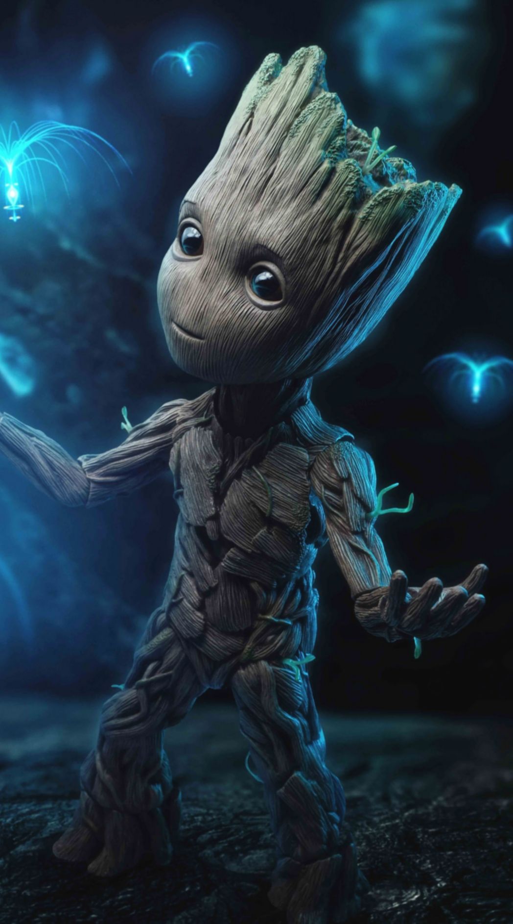 Cute Baby Groot In Suit 4K Wallpapers