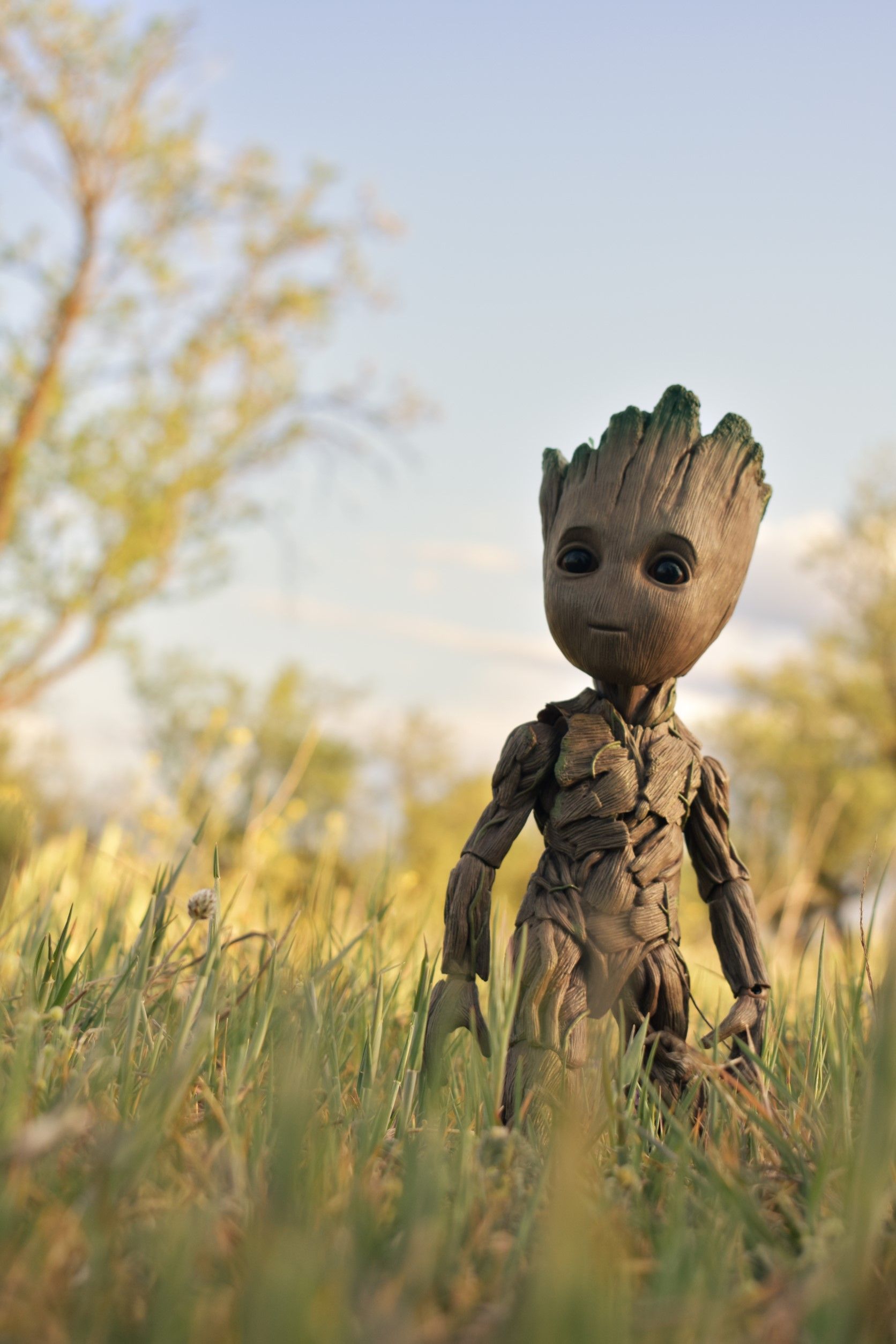 Cute Baby Groot In Suit 4K Wallpapers