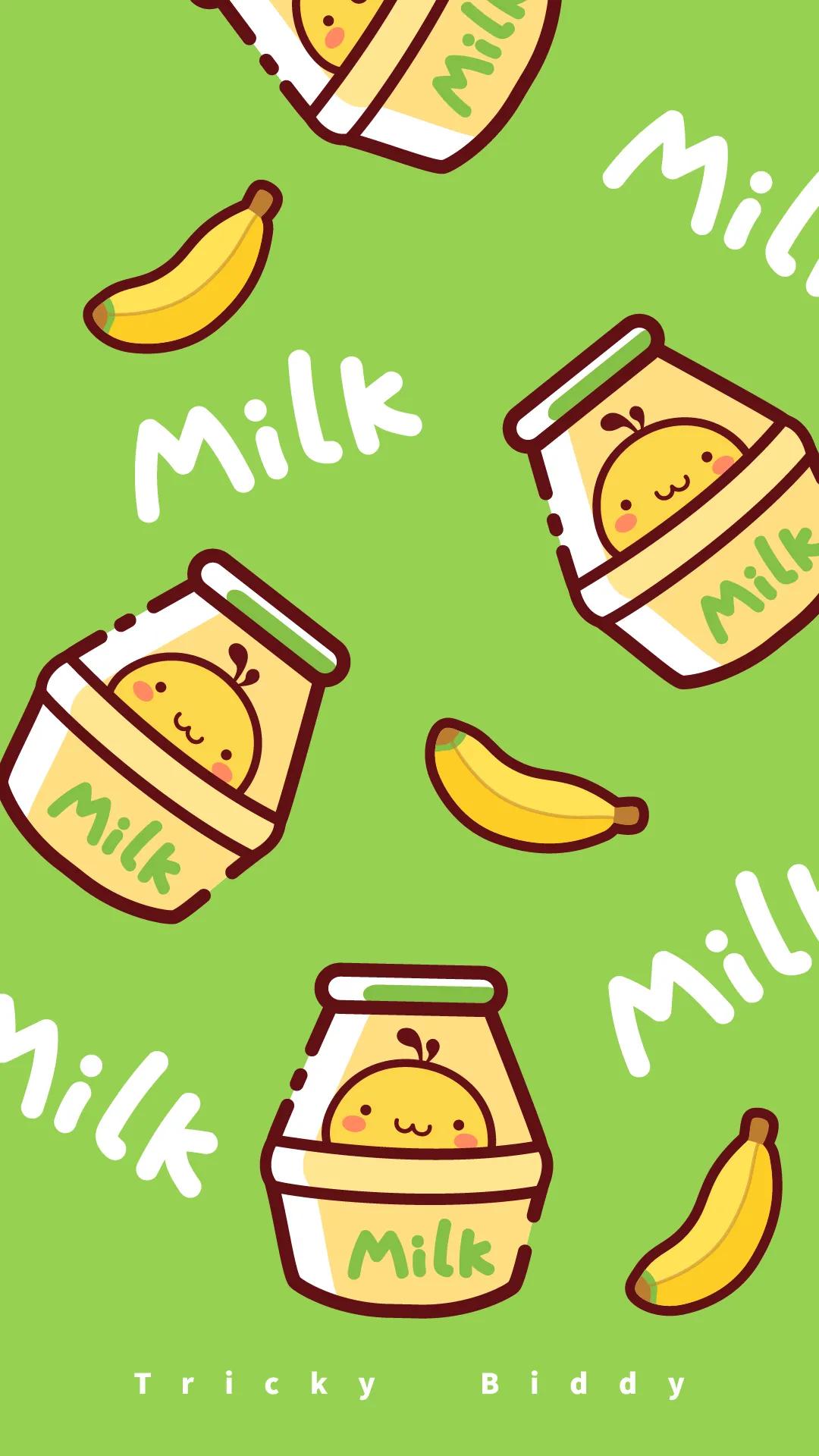 Cute Banana Milk Wallpapers
