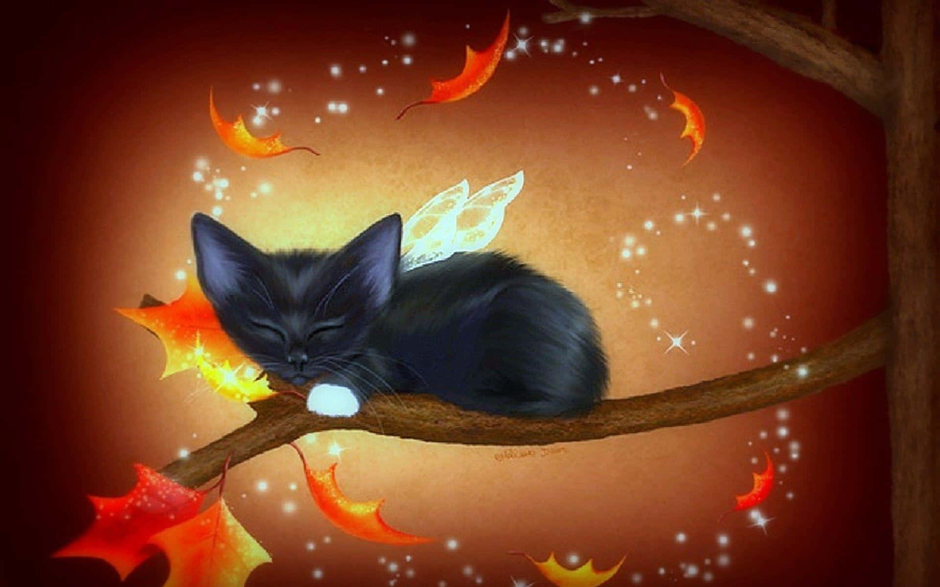 Cute Black Cat Halloween Wallpapers