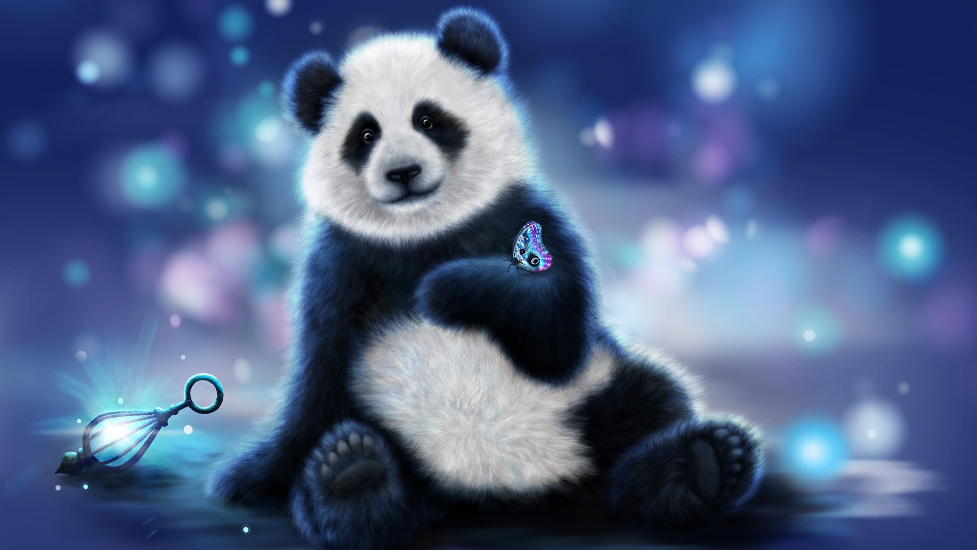 Cute Blue Panda Wallpapers