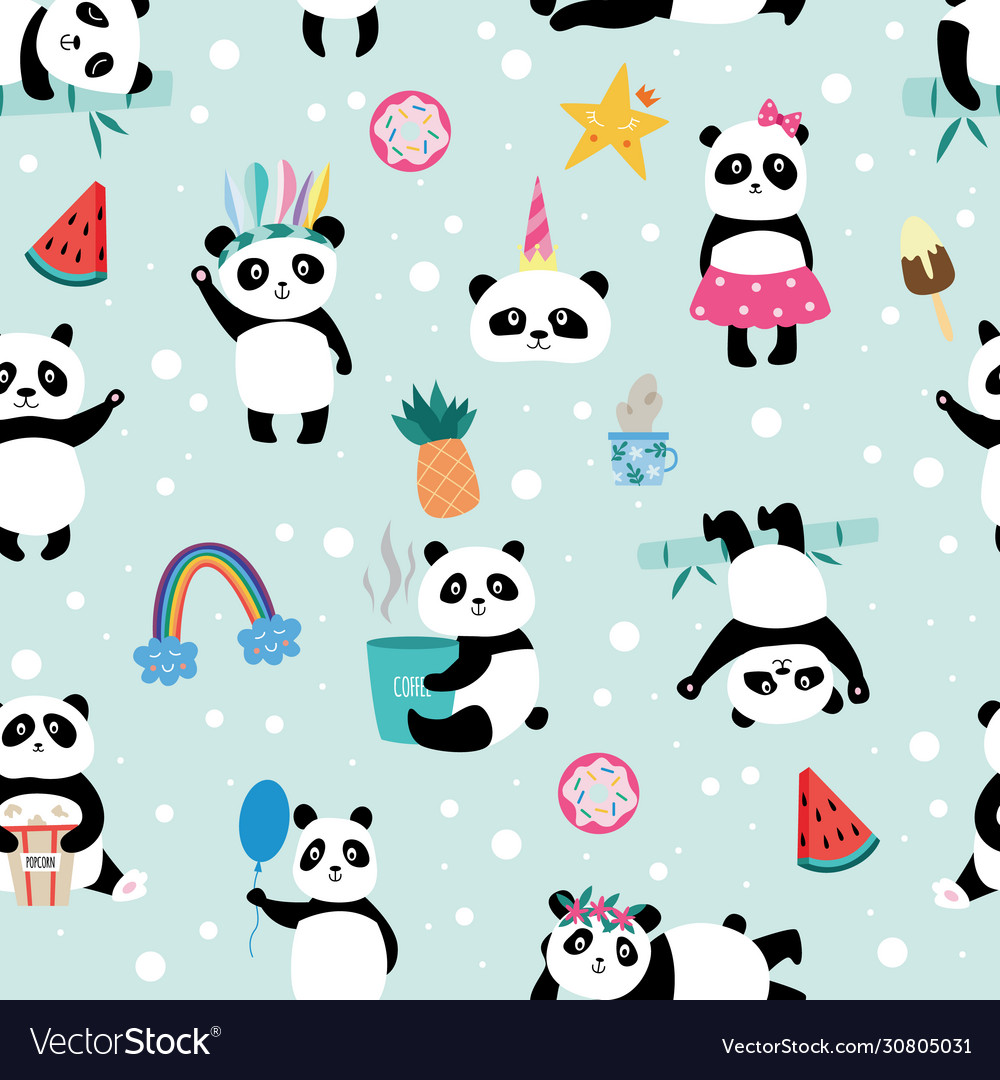 Cute Blue Panda Wallpapers