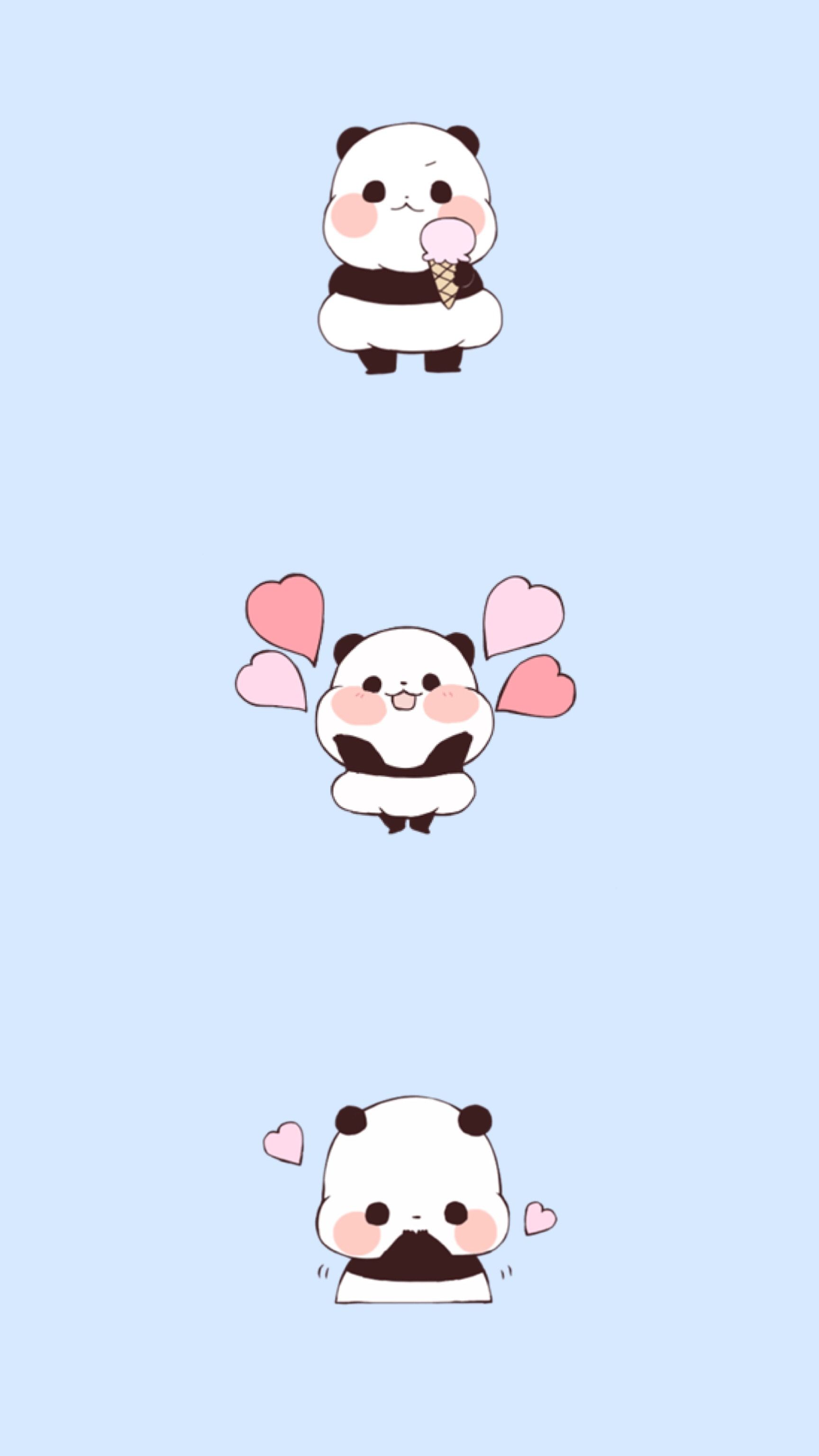 Cute Blue Panda Wallpapers