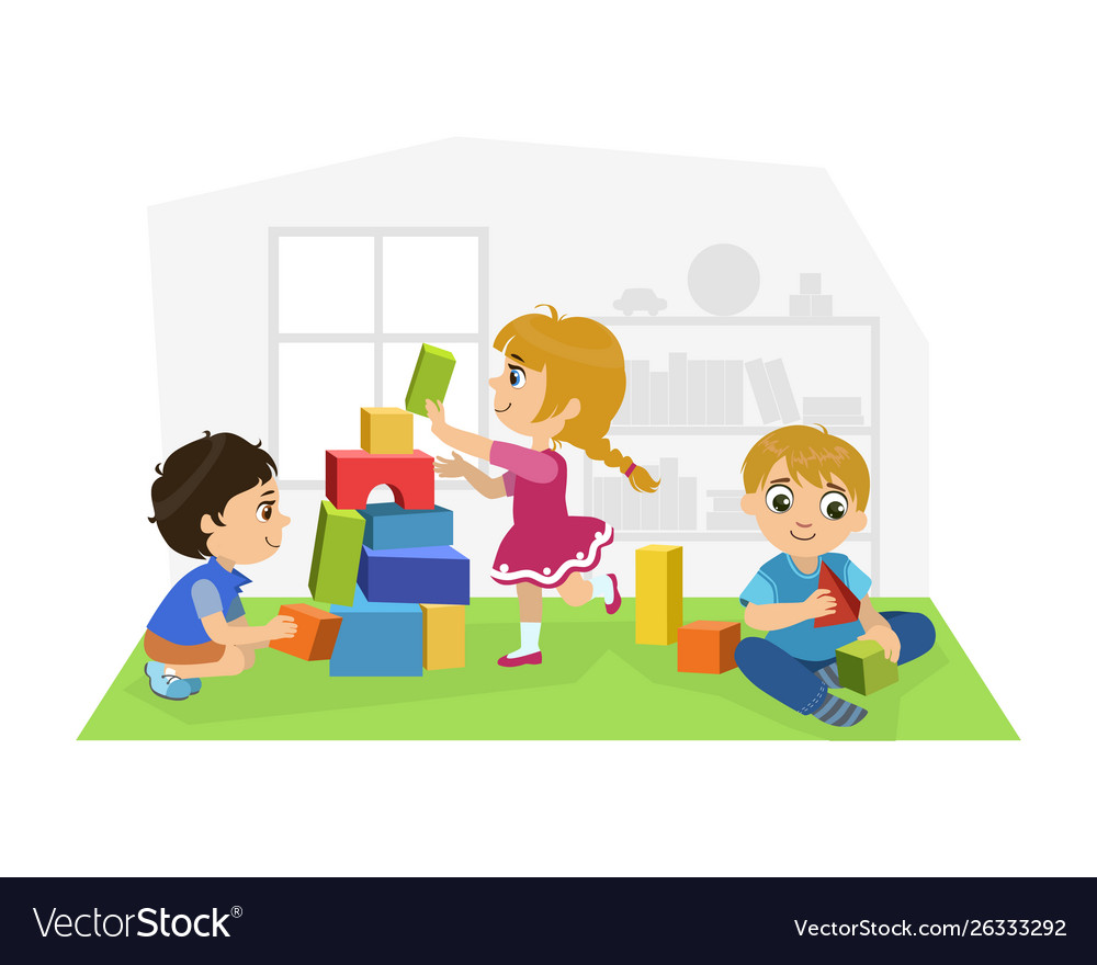 Cute Boy And Girl Are Sitting On Floor Wallpapers