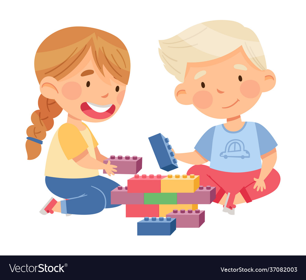 Cute Boy And Girl Are Sitting On Floor Wallpapers